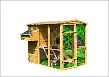 H&uuml;hnerstall, 3,15 m&sup2; mit H&uuml;hnerleiter, Sitzstange und Eiablage
