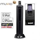 Soundtower mit RDS-Stereo-Radio und iPhone-/iPod-/USB-Anschluss