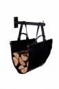 Ledertasche f&uuml;r Holz, inkl. Wandhalterung