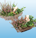 Flechtkorb mit Keramikengel