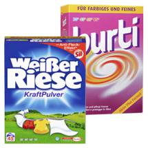Wei&szlig;er Riese, Spee Waschmittel-Pulver, Gel oder Burti Feinwaschmittel