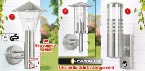 CASALUX® Außenleuchte mit Bewegungsmelder von Aldi Süd ansehen!