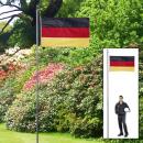 Alu-Fahnenmast mit Deutschlandfahne