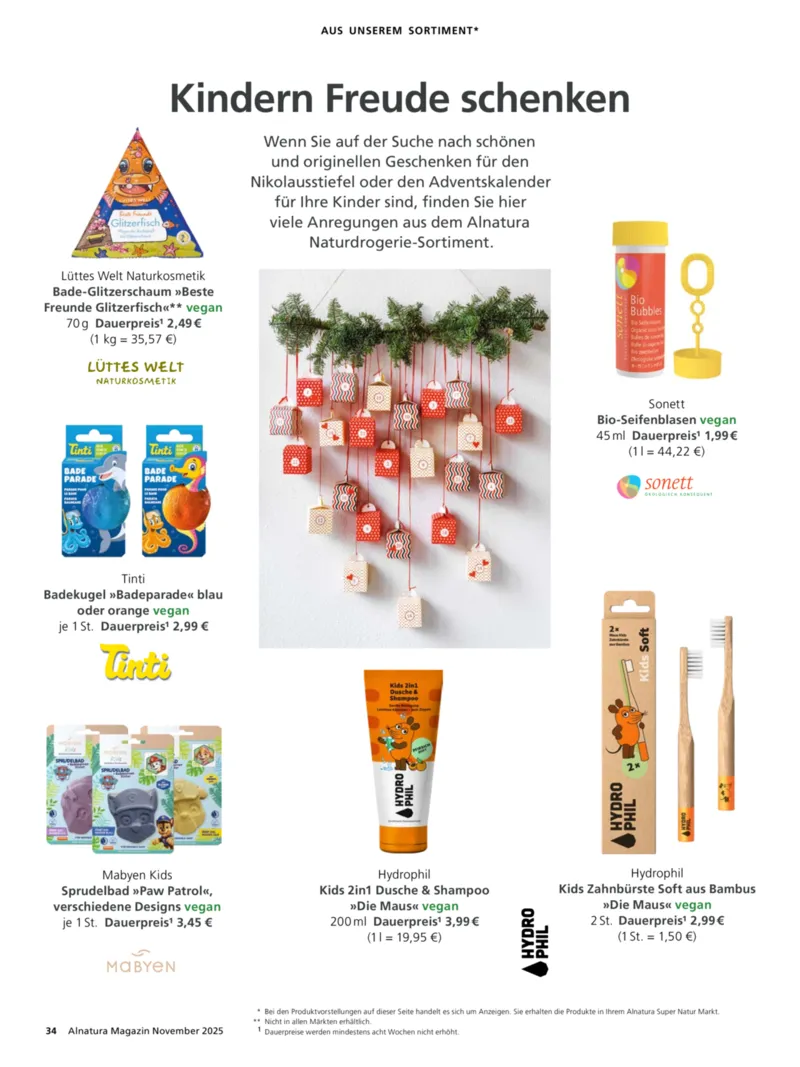 Alnatura Prospekt vom 01.11.2025, Seite 34