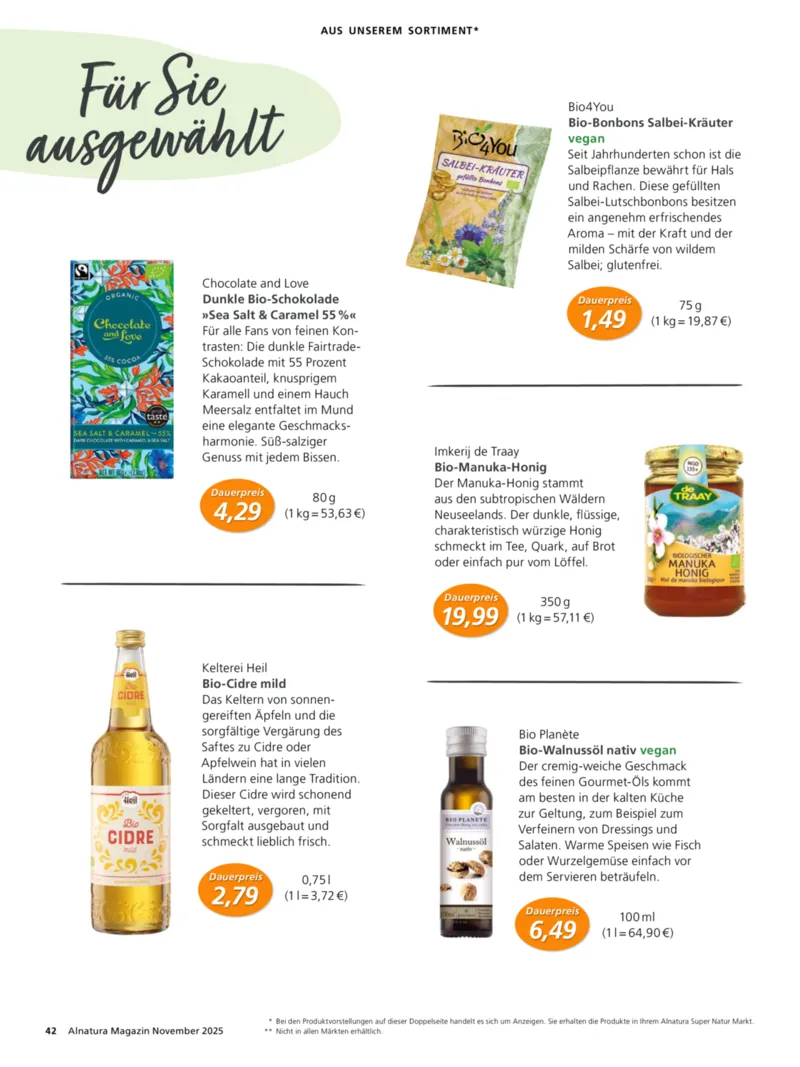 Alnatura Prospekt vom 01.11.2025, Seite 42