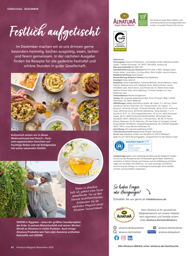 Alnatura Prospekt vom 01.11.2025, Seite 62
