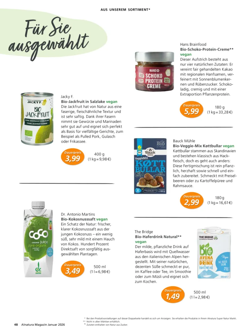 Alnatura Prospekt vom 01.01.2026, Seite 48