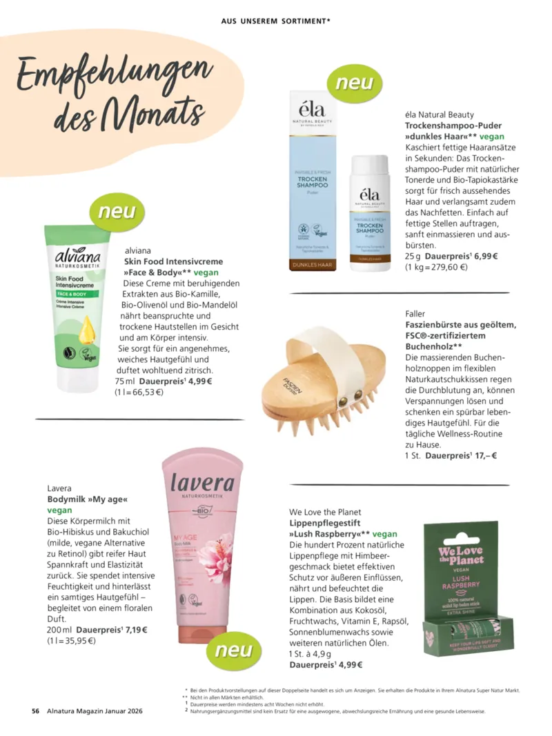 Alnatura Prospekt vom 01.01.2026, Seite 56