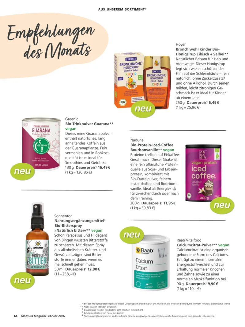 Alnatura Prospekt vom 01.02.2026, Seite 64