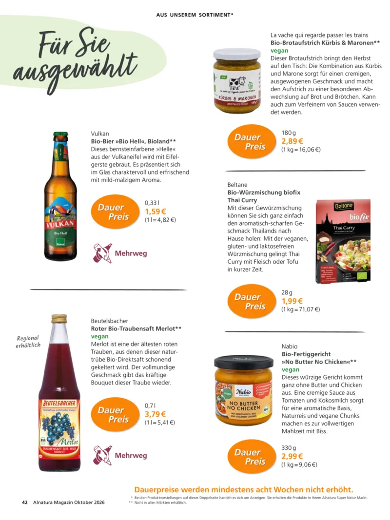 Alnatura Prospekt vom 01.10.2026, Seite 42