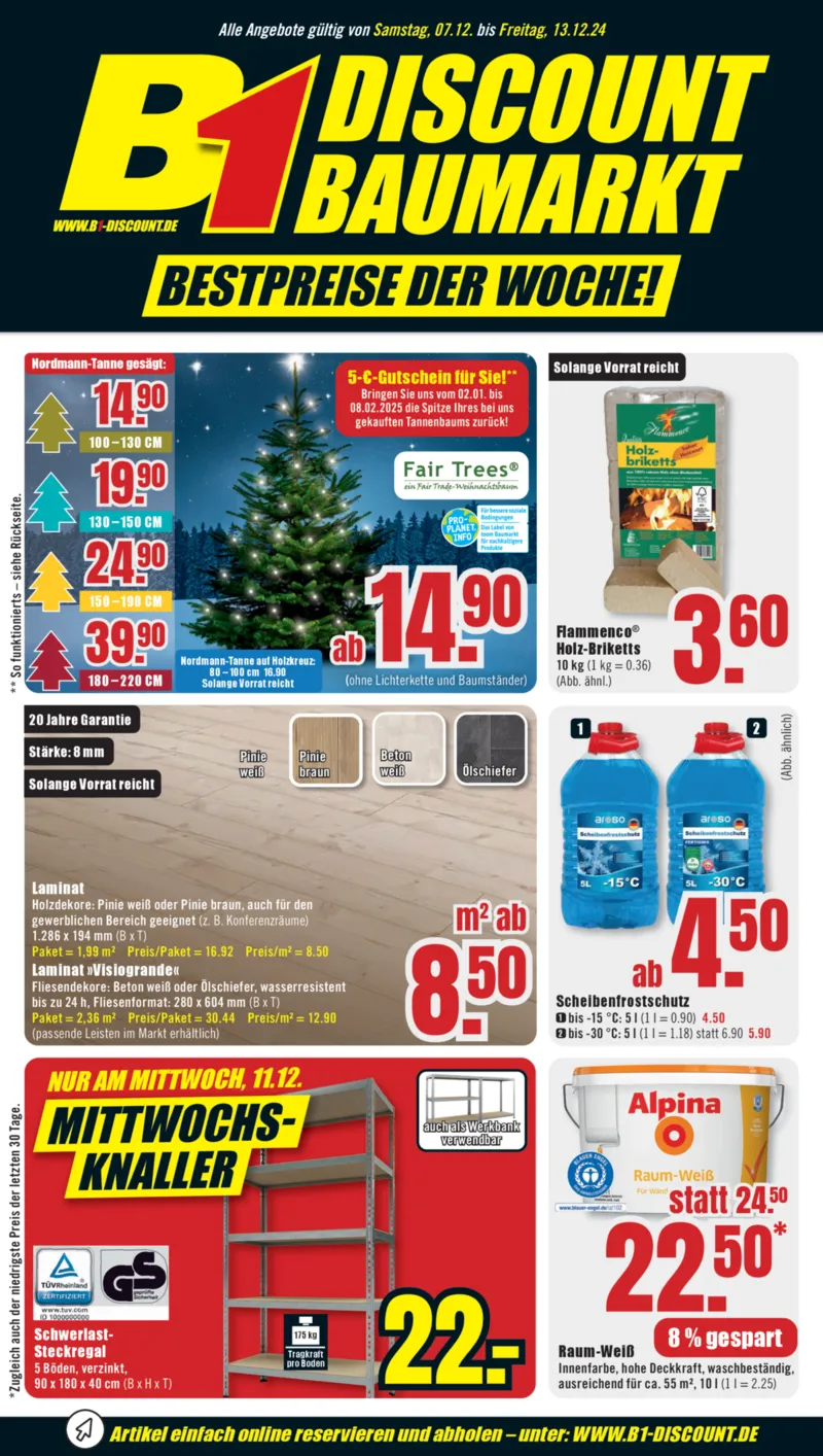 B1 Discount Prospekt vom 07.12.2024, Seite 1