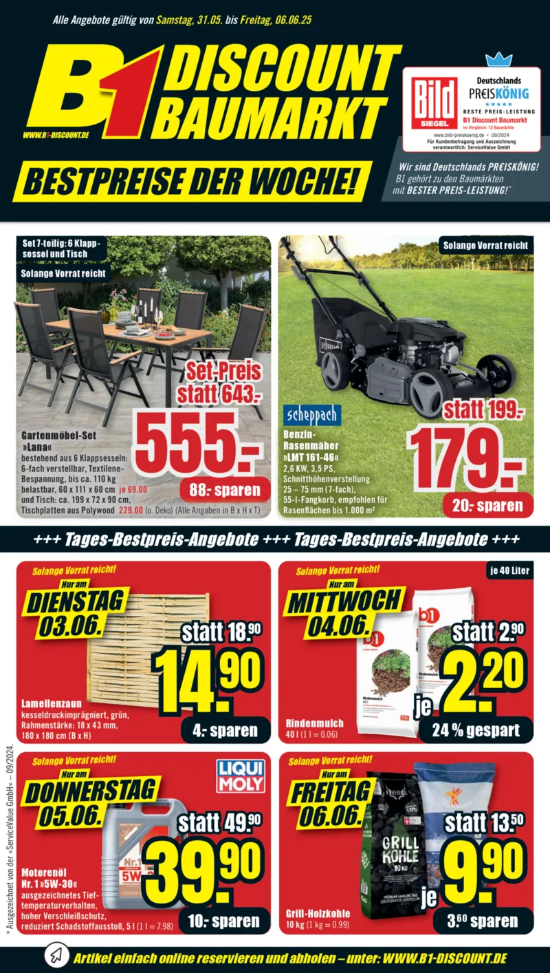 B1 Discount Prospekt vom 31.05.2025, Seite 1