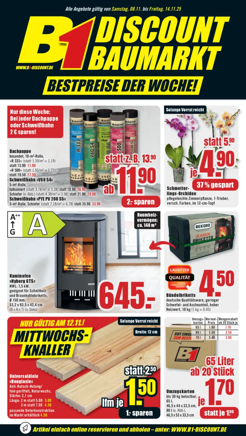 B1 Discount Prospekt vom 08.11.2025, Seite 1