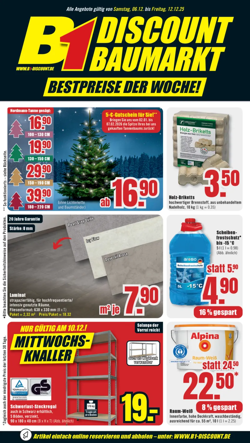 B1 Discount Prospekt vom 06.12.2025, Seite 1