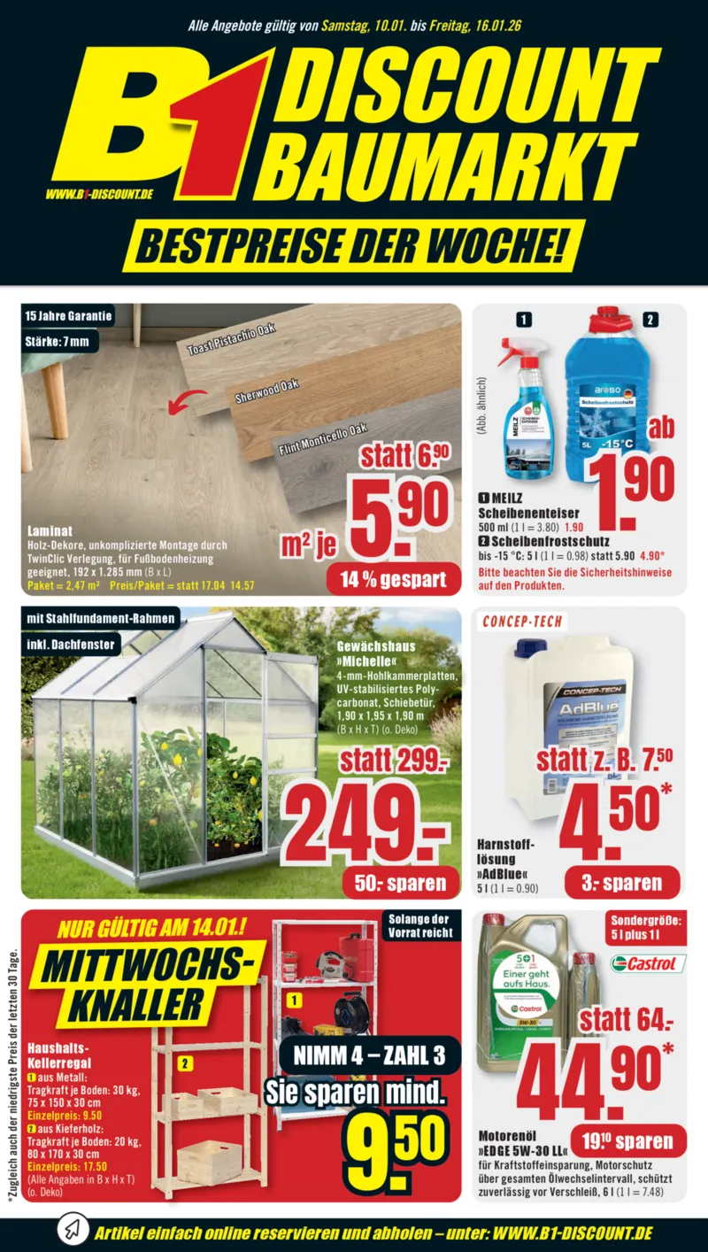 B1 Discount Prospekt vom 10.01.2026, Seite 1