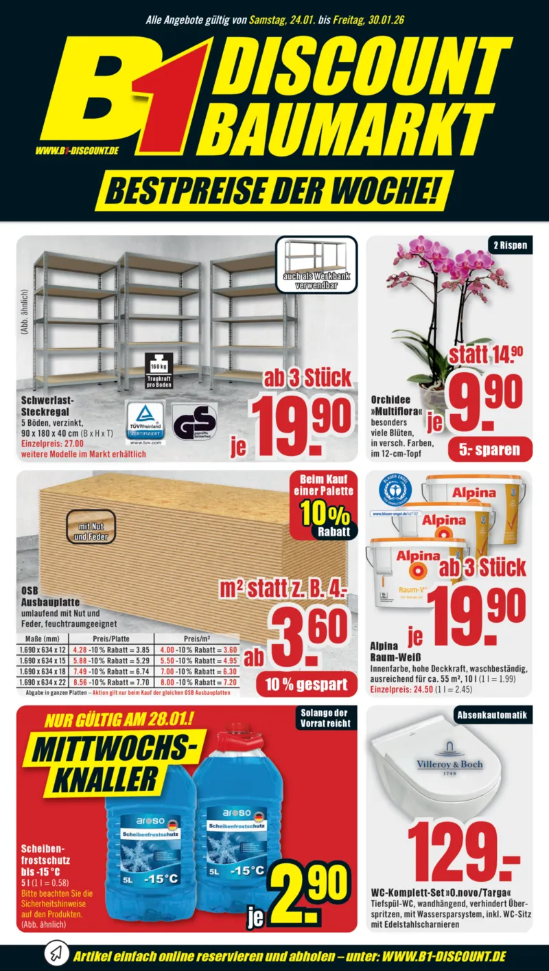 B1 Discount Prospekt vom 24.01.2026, Seite 1