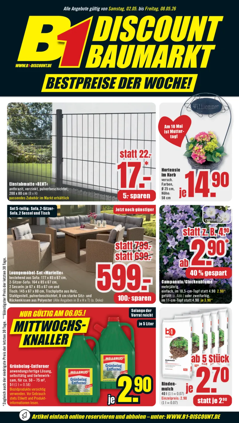 B1 Discount Prospekt vom 02.05.2026, Seite 1
