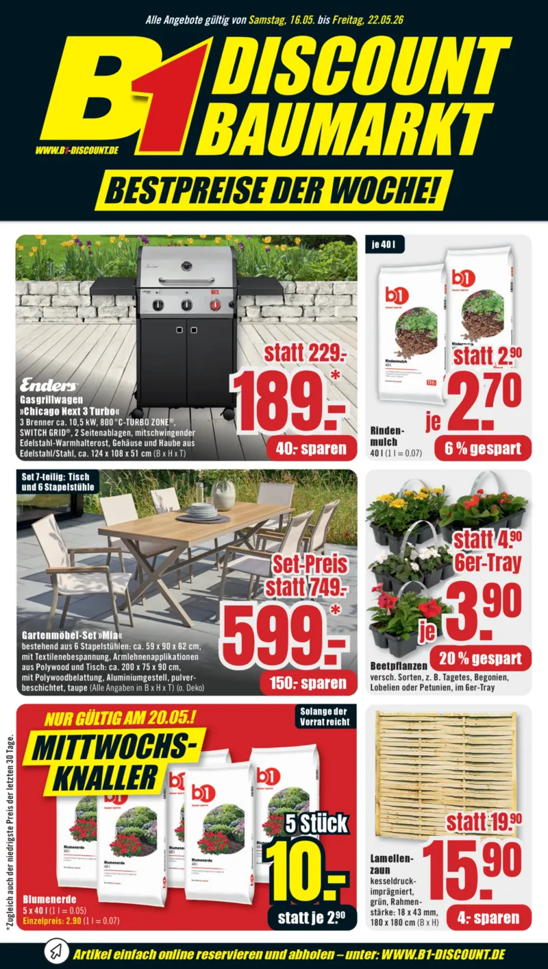 B1 Discount Prospekt vom 16.05.2026, Seite 1