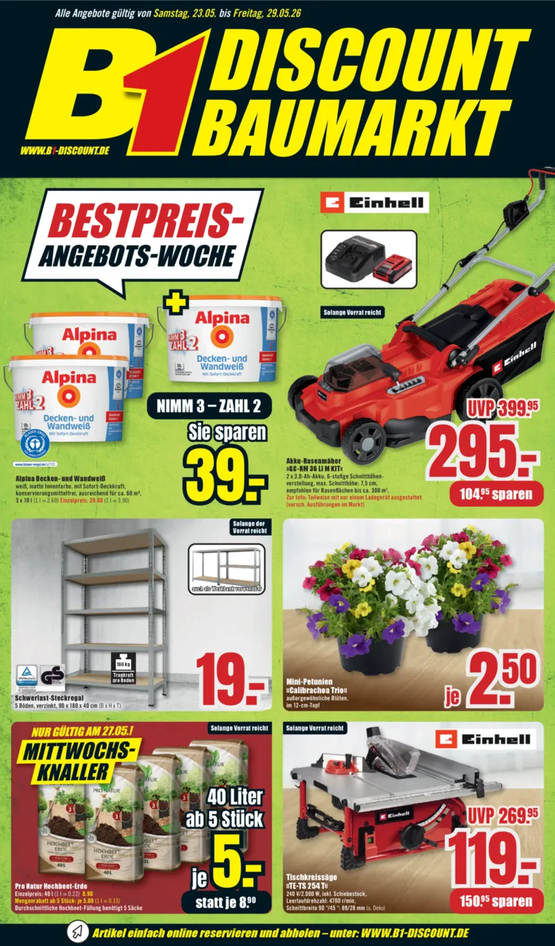 B1 Discount Prospekt vom 23.05.2026, Seite 1