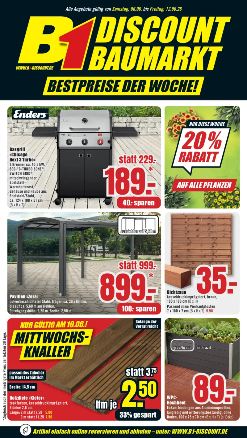 B1 Discount Prospekt vom 06.06.2026, Seite 1