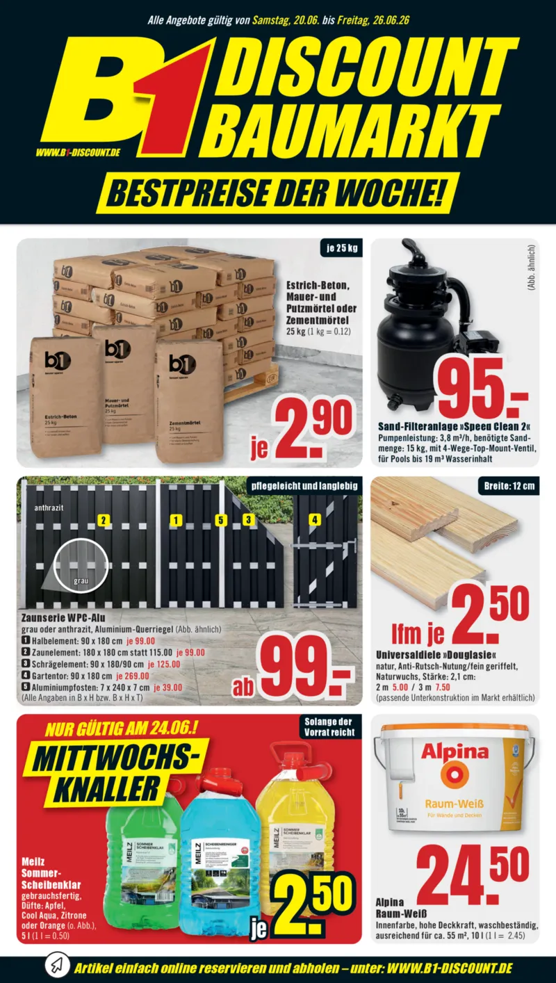 B1 Discount Prospekt vom 20.06.2026, Seite 1