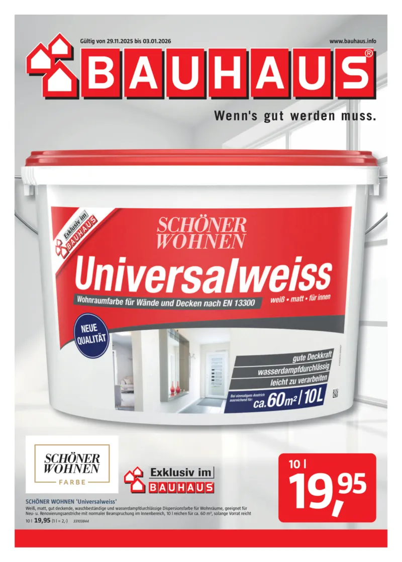 Bauhaus Prospekt vom 29.11.2025, Seite 1