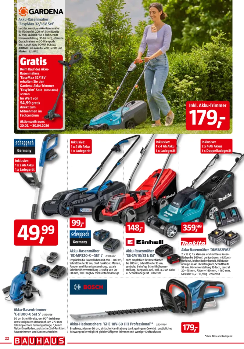 Bauhaus Prospekt vom 28.03.2026, Seite 22