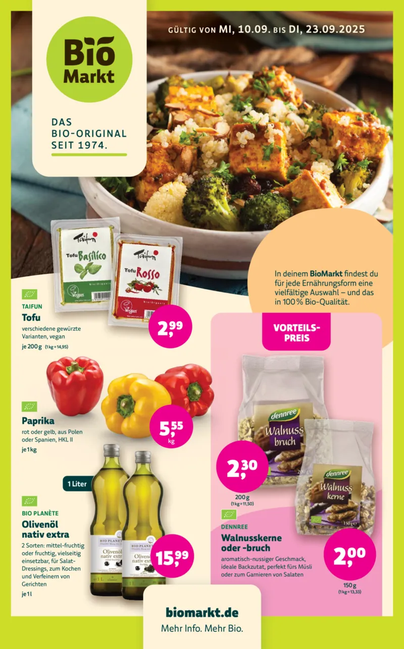 BioMarkt Prospekt vom 10.09.2025, Seite 1