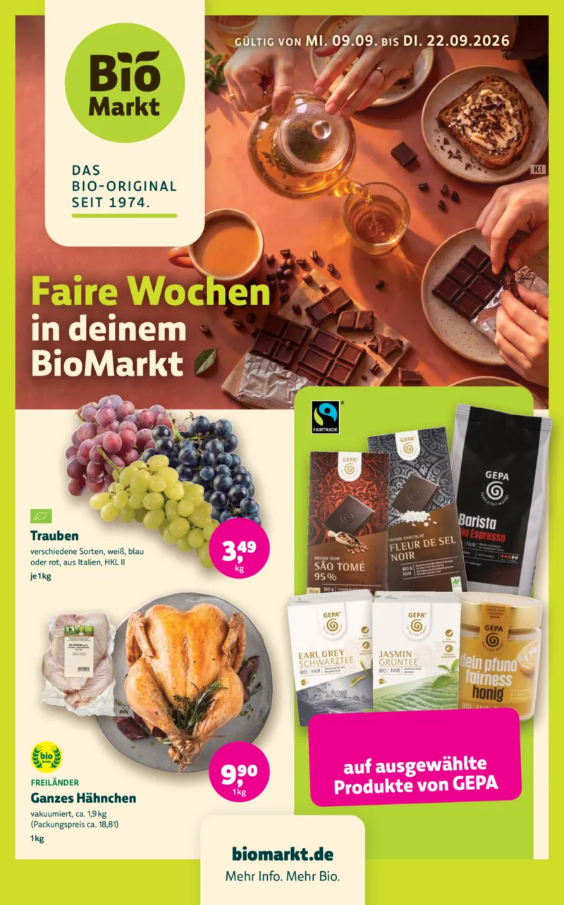 BioMarkt Prospekt vom 09.09.2026, Seite 1