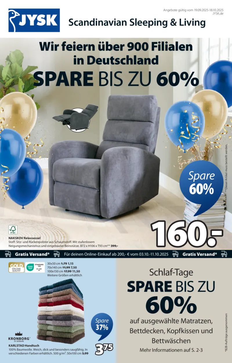 JYSK Prospekt vom 29.09.2025, Seite 1
