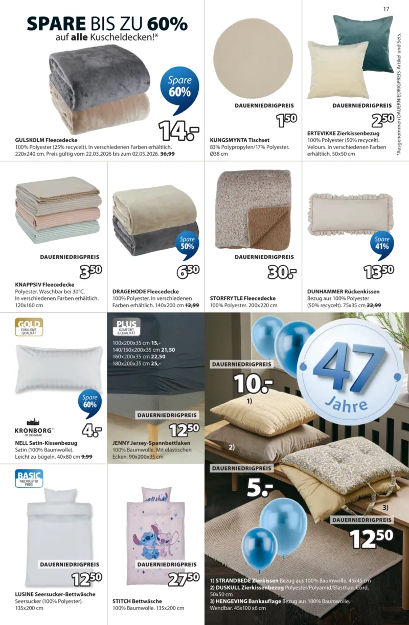 JYSK Prospekt vom 23.03.2026, Seite 17