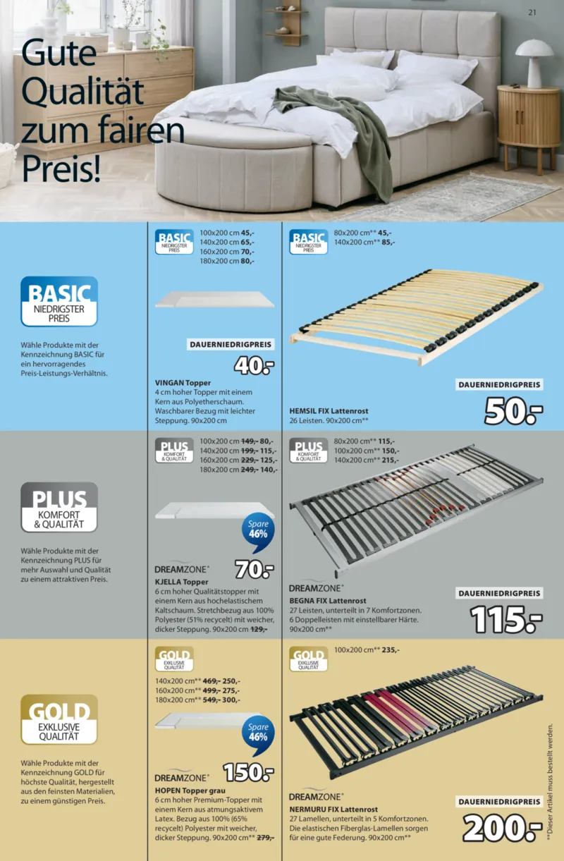 JYSK Prospekt vom 23.03.2026, Seite 21