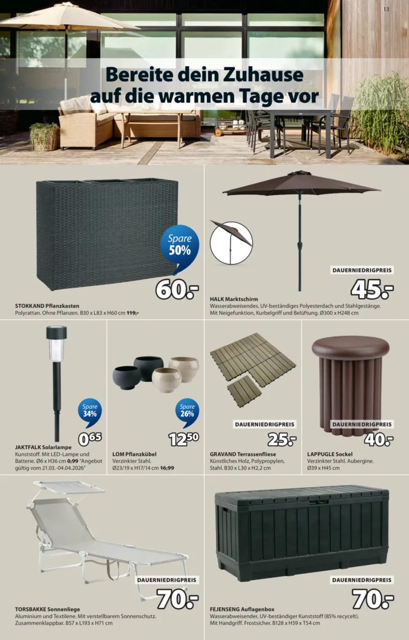 JYSK Prospekt vom 30.03.2026, Seite 13