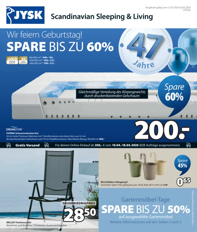 JYSK Prospekt vom 13.04.2026, Seite 1