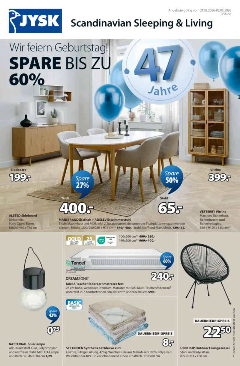 JYSK Prospekt vom 20.04.2026, Seite 1