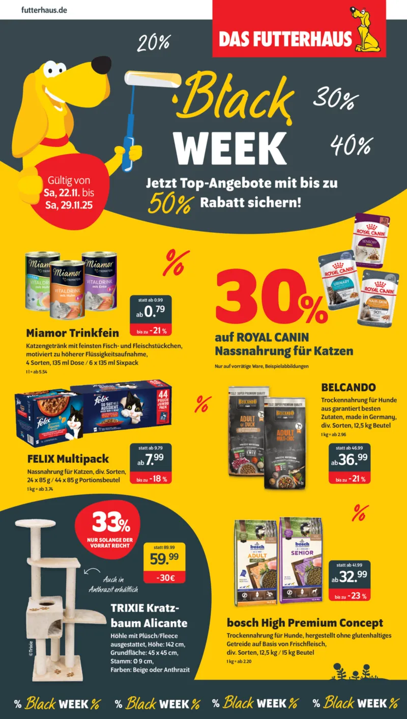 Das Futterhaus Prospekt vom 22.11.2025, Seite 1