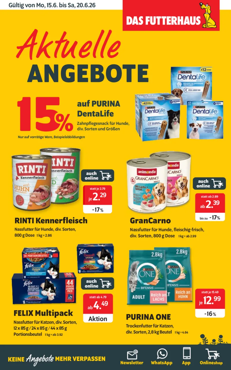 Das Futterhaus Prospekt vom 15.06.2026, Seite 1