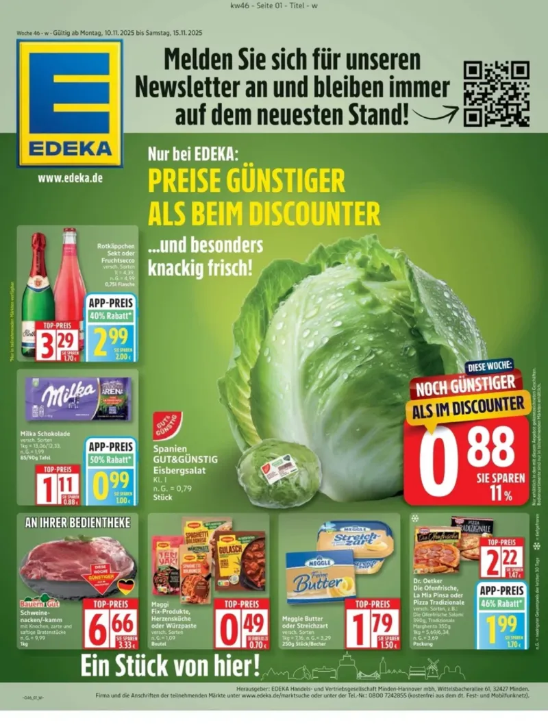 Edeka Prospekt vom 10.11.2025, Seite 1