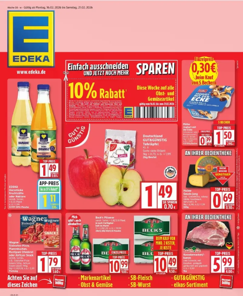 Edeka Prospekt vom 16.02.2026, Seite 1