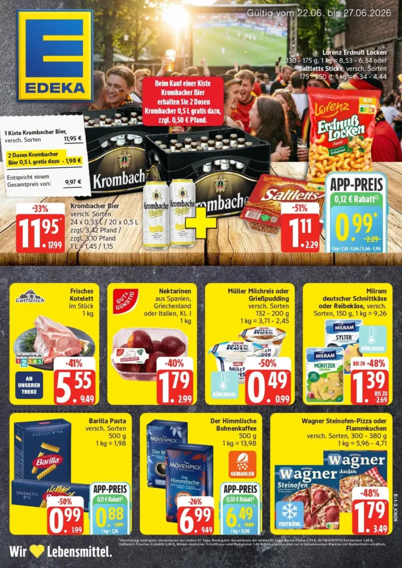 Edeka Prospekt vom 22.06.2026, Seite 1
