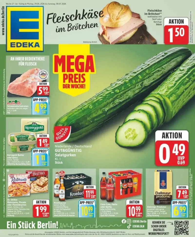 Edeka Prospekt vom 29.06.2026, Seite 1