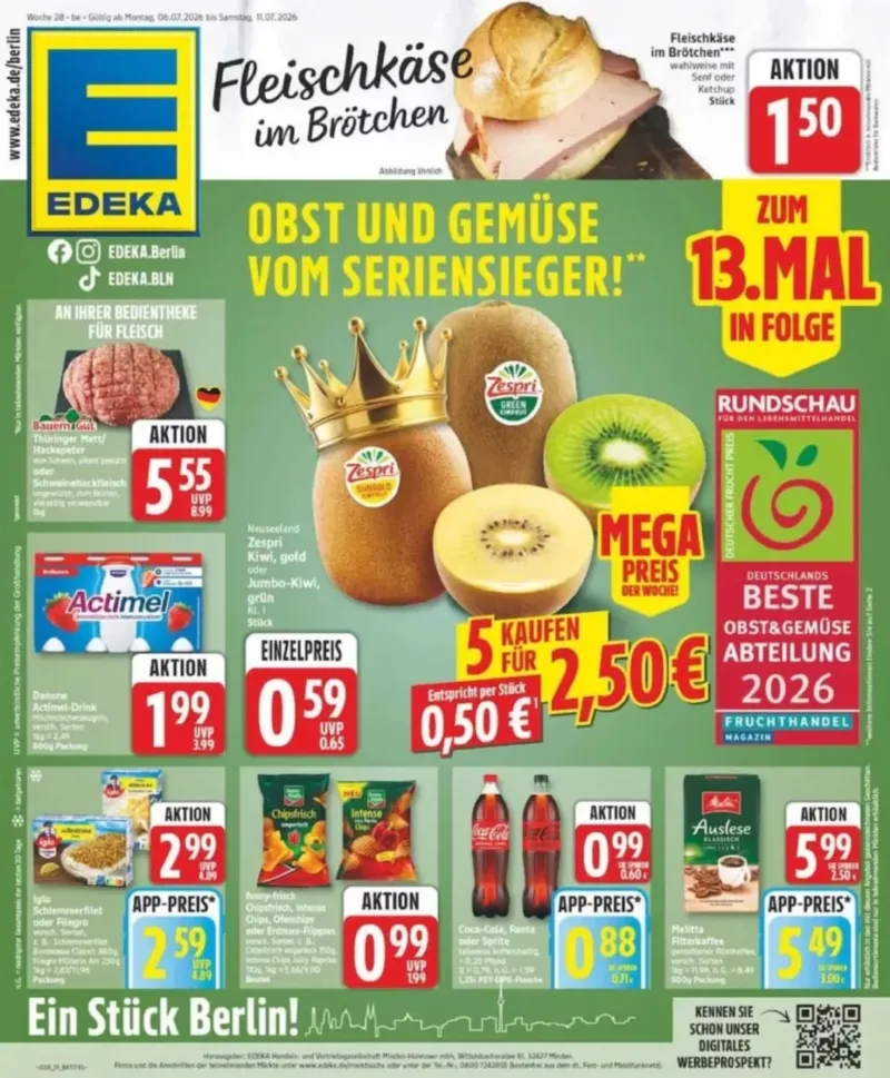 Edeka Prospekt vom 06.07.2026, Seite 1