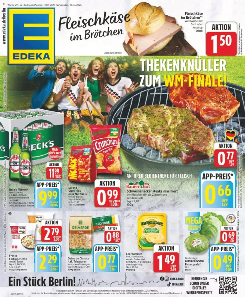 Edeka Prospekt vom 13.07.2026, Seite 1