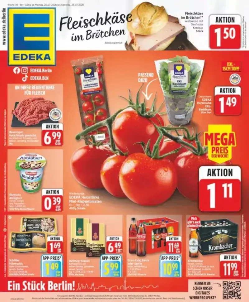 Edeka Prospekt vom 20.07.2026, Seite 1