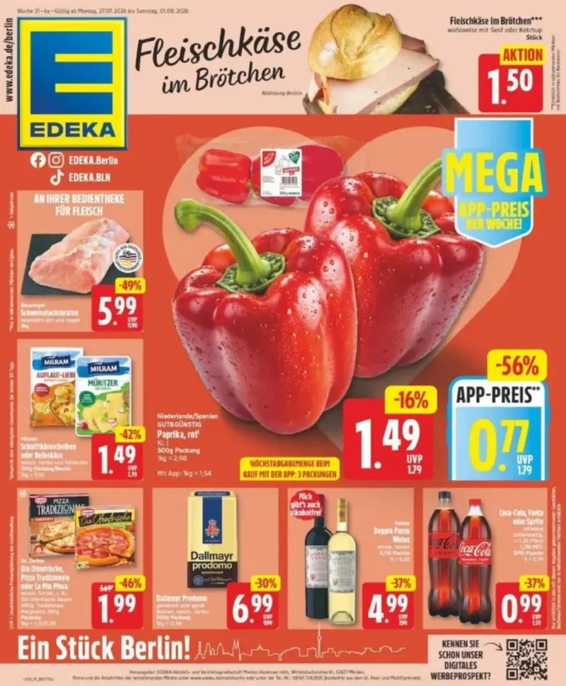 Edeka Prospekt vom 27.07.2026, Seite 1