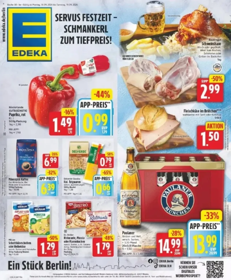 Edeka Prospekt vom 14.09.2026, Seite 1