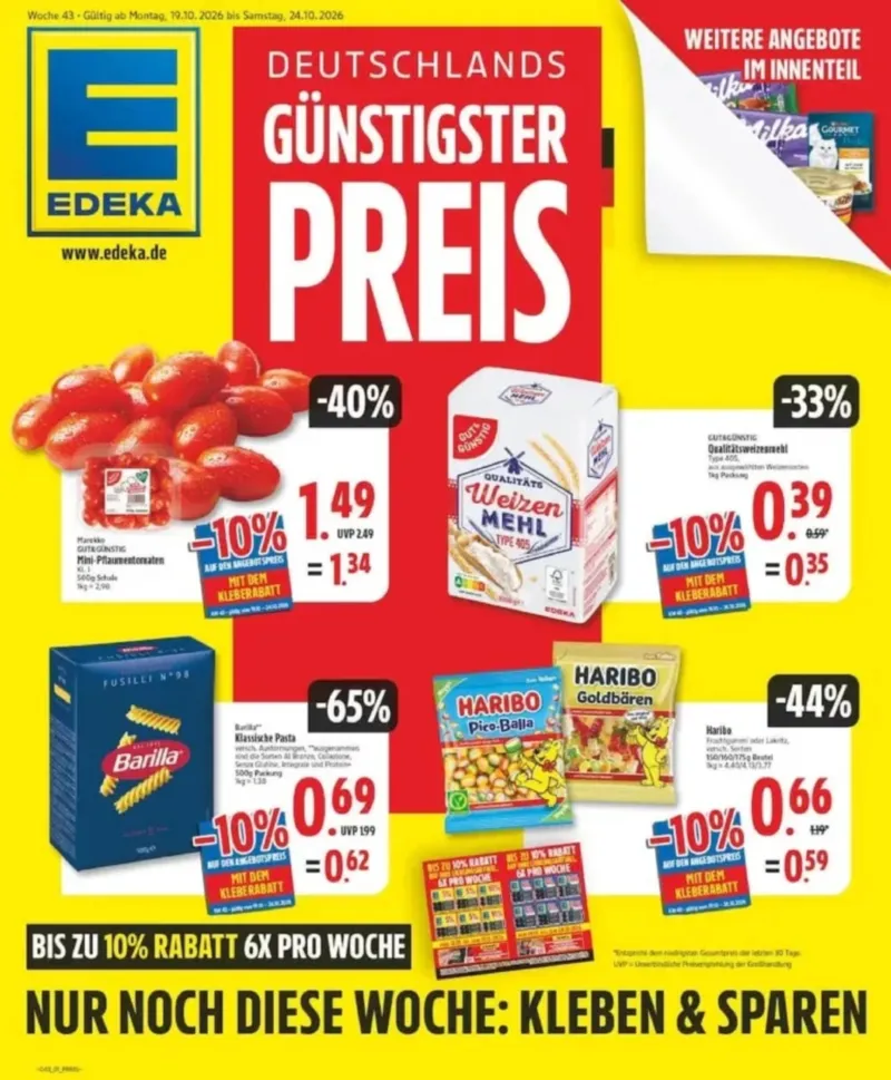Edeka Prospekt vom 19.10.2026, Seite 1