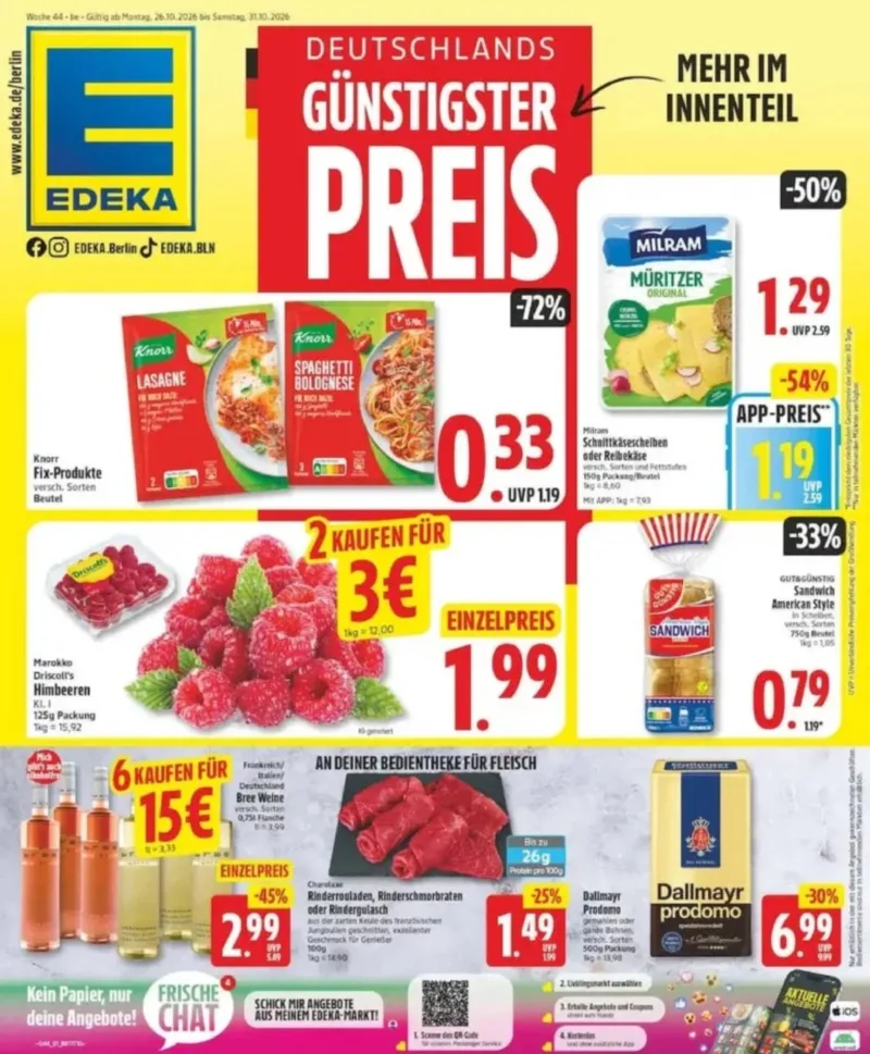 Edeka Prospekt vom 26.10.2026, Seite 1