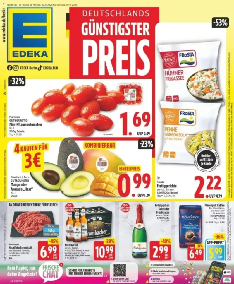 Edeka Prospekt vom 02.11.2026, Seite 1