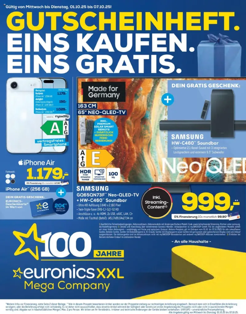 Euronics Prospekt vom 01.10.2025, Seite 1